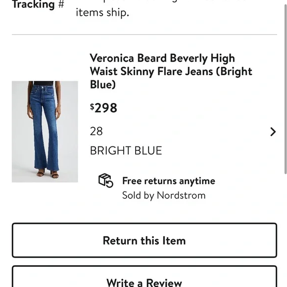 Veronica beard bright blue 28 Beverly jeans. - Picture 2 of 6